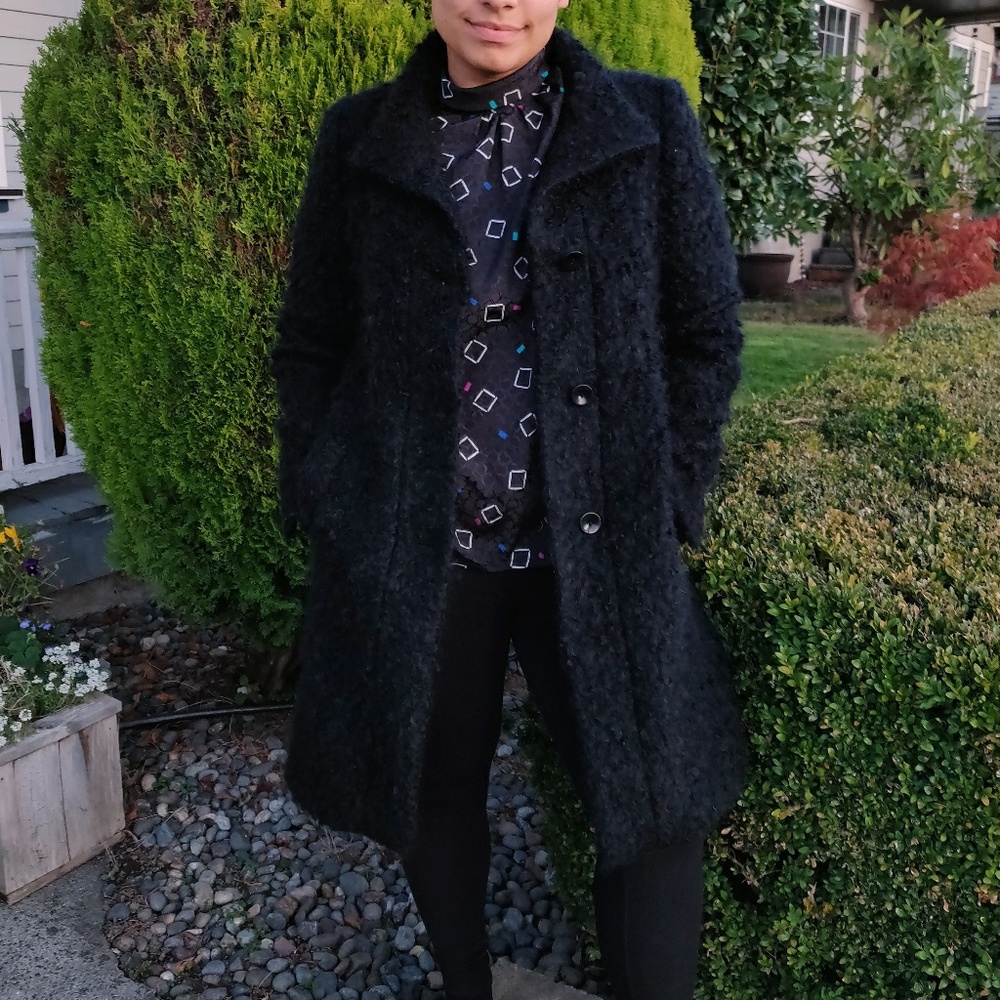 Black Wool Coat - Hilary Radley - Size 6